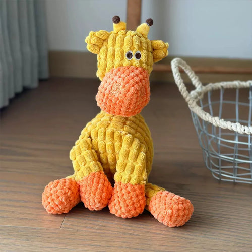 Cute Donkey Plush Toy for Dogs - Squeaky Chewable Interactive Pet Toy
