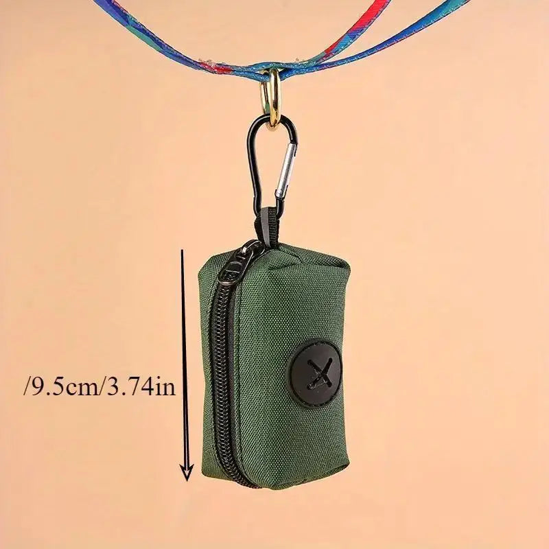Canvas Dog Poop Bag Holder, Outdoor Pet Waste Bag Dispenser with