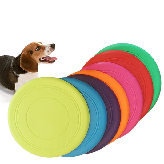 7 Colors Silicone Flying Saucer Funny Dog Cat Toy Dog Game Flying