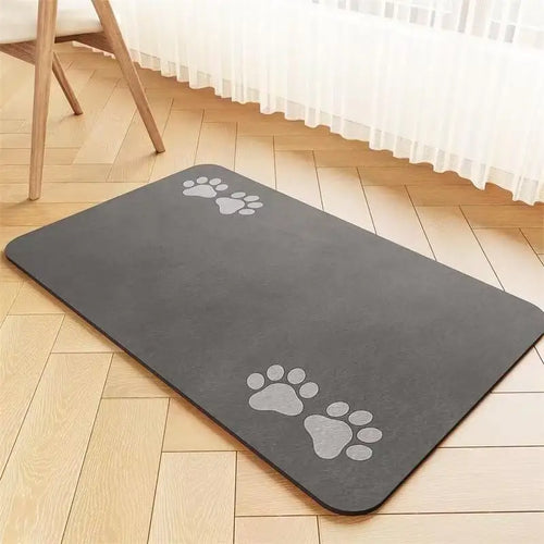 Winter Feeding Mat-Absorbent Pet Placemat for Food and Water Bowl with