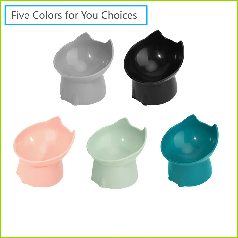 Cat bowl with long ears and high feet bowl cat and dog neck protection