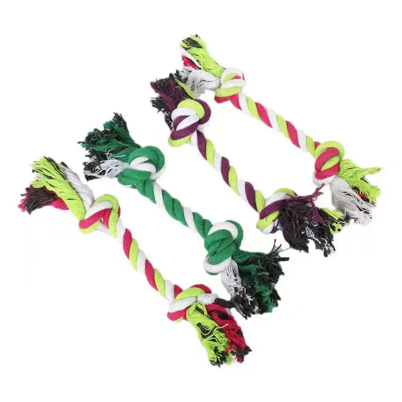 1pc Dog Toy Carrot Knot Rope Ball Cotton Rope Dumbbell Puppy Cleaning