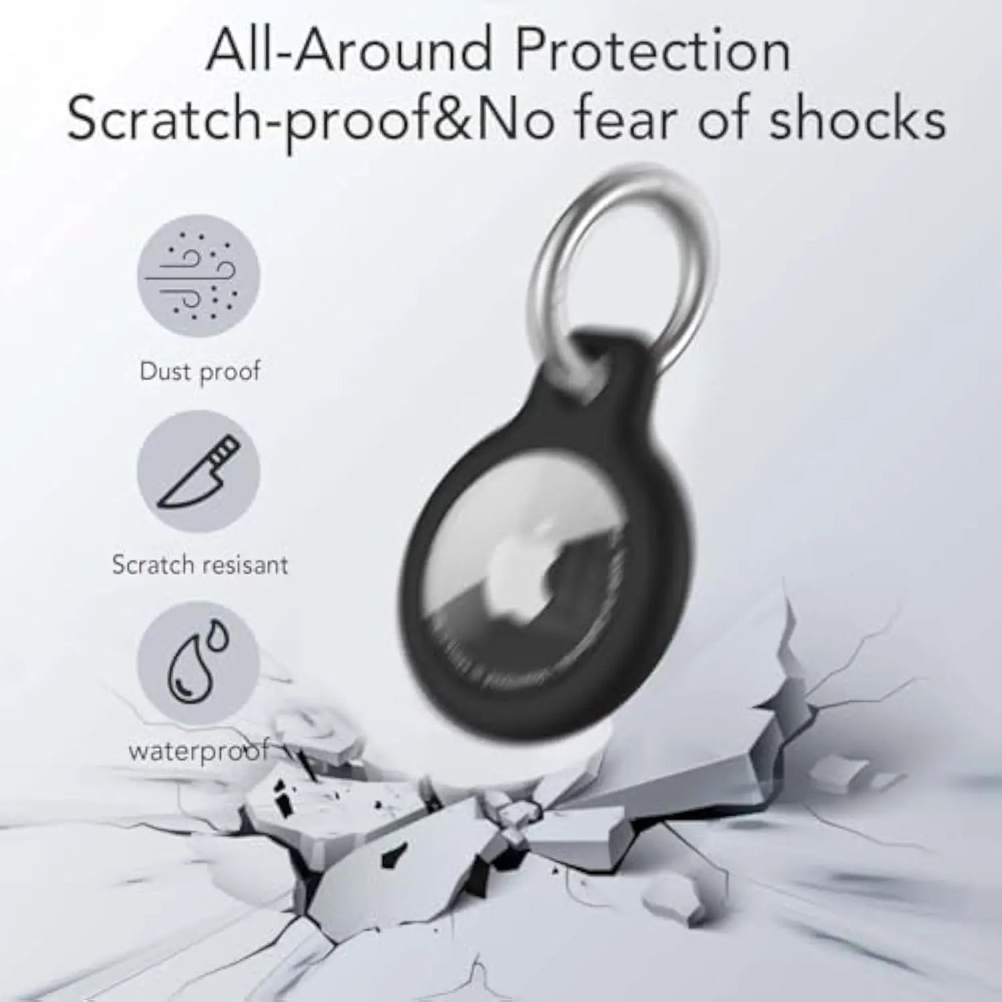 Waterproof Cover for Apple Airtag Holder Keychain with Anti-Lost