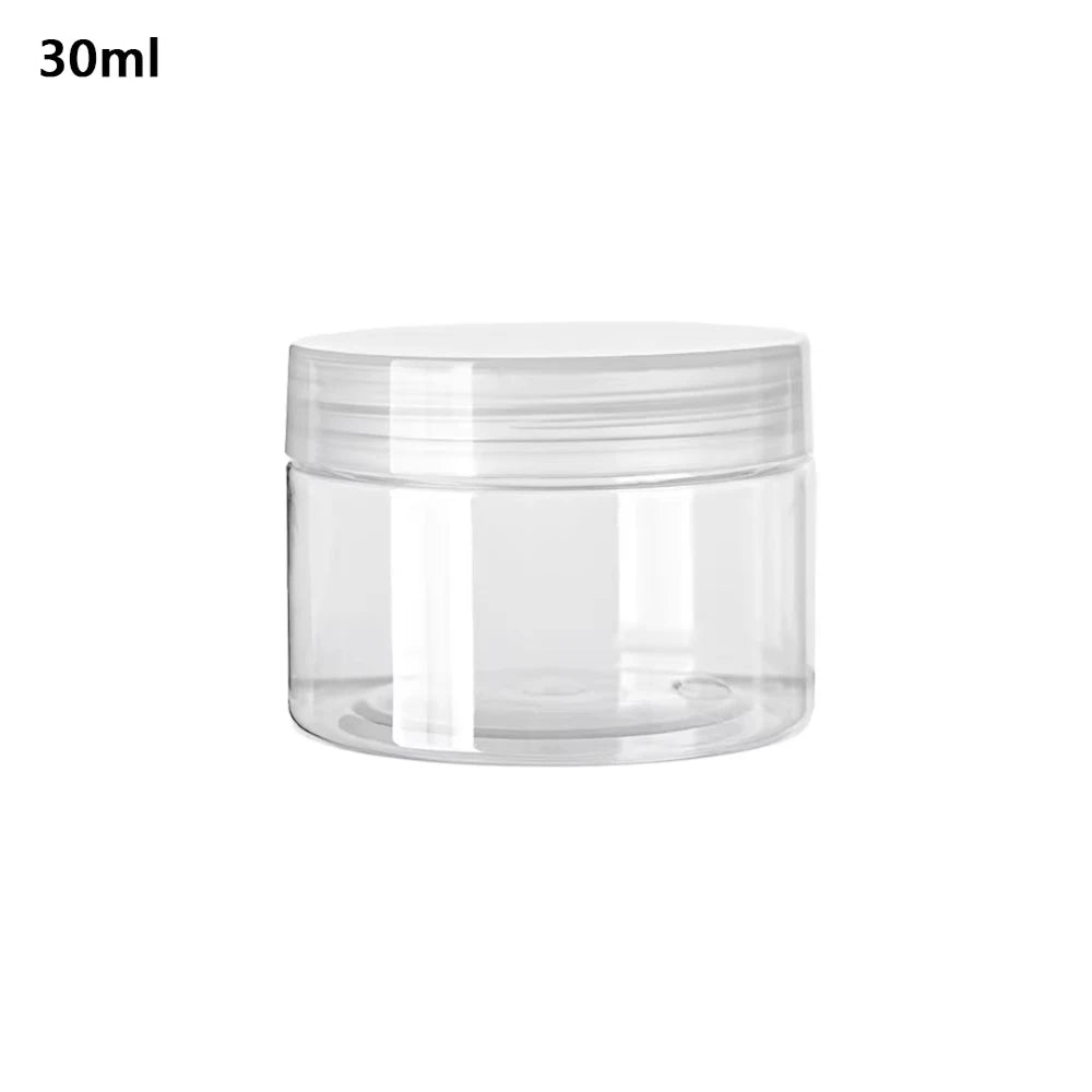 5Pcs 30/50/60/80/100/120/150ml Empty Plastic PET Clear Cosmetic Jars