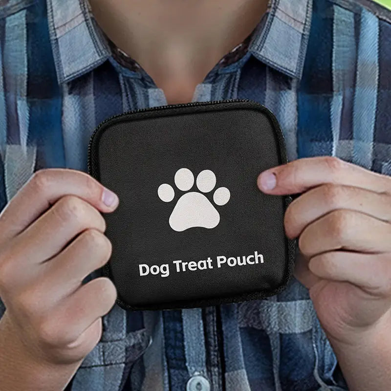 Pet Dog Food Storage Bag For Going Out Dog Paw Printed Synthetic
