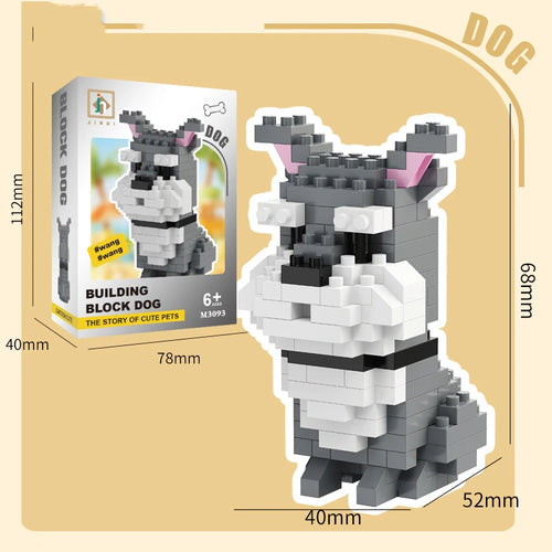 New Pet Teddy Husky Dog And Cat Toy Small Particle Building Blocks