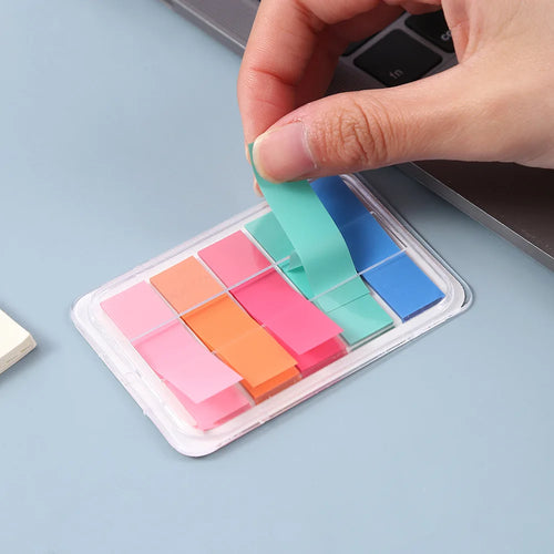 Translucent Note Color Fluorescent Pet Index Sticker Morandi Color Ins