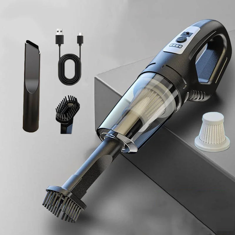 120W Portable Car Vacuum Cleaner USB Charging Handheld Cordless Vacuum