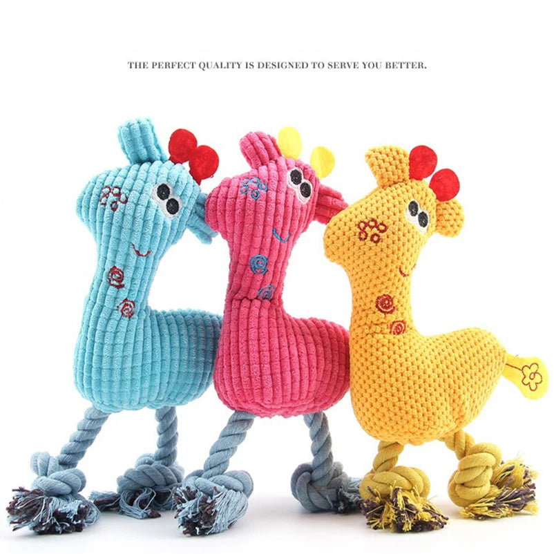 Dog toys popular pet dog voice toys creative knitted sika deer