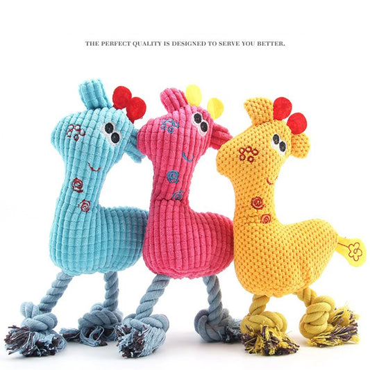 Dog toys popular pet dog voice toys creative knitted sika deer