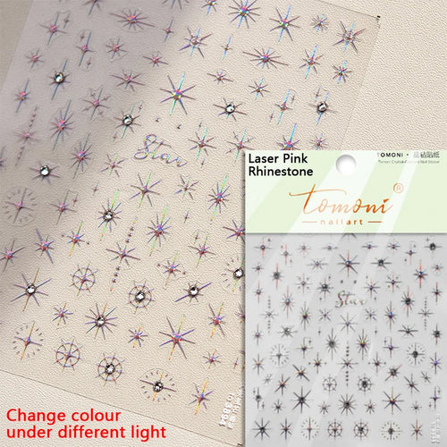 Gold Silver Starlight Laser Pink Colorful Glitter Star Bronzing