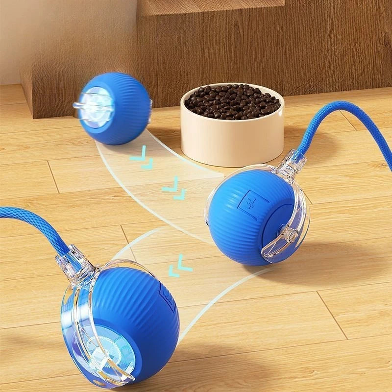 New Cat Interactive Ball Toys Silicone Automatic Rolling Ball With