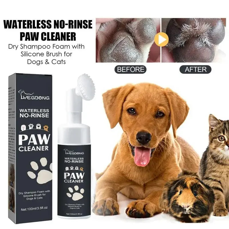 100mlPaw Cleaner Foam Dog Claw Cleaner Cat Paw Cleaner Waterless Pet