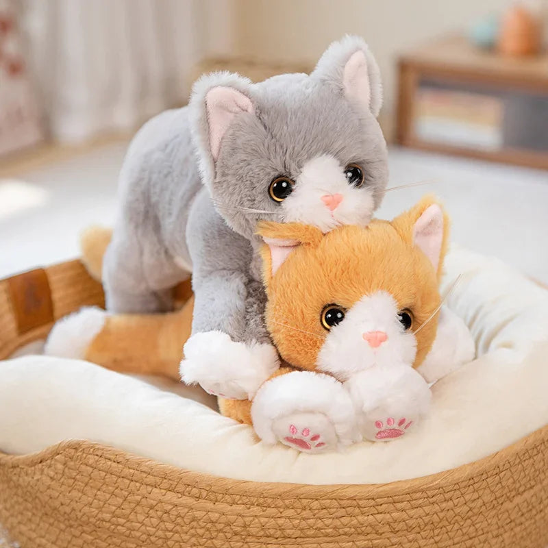 47CM Cute Simulated Cat Doll Plush Toy Stuffed Soft Animal Plush white