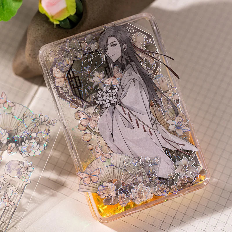 3 Sheets/Bag Of Classical Flower Hot Stamping PET Stickers Chinese