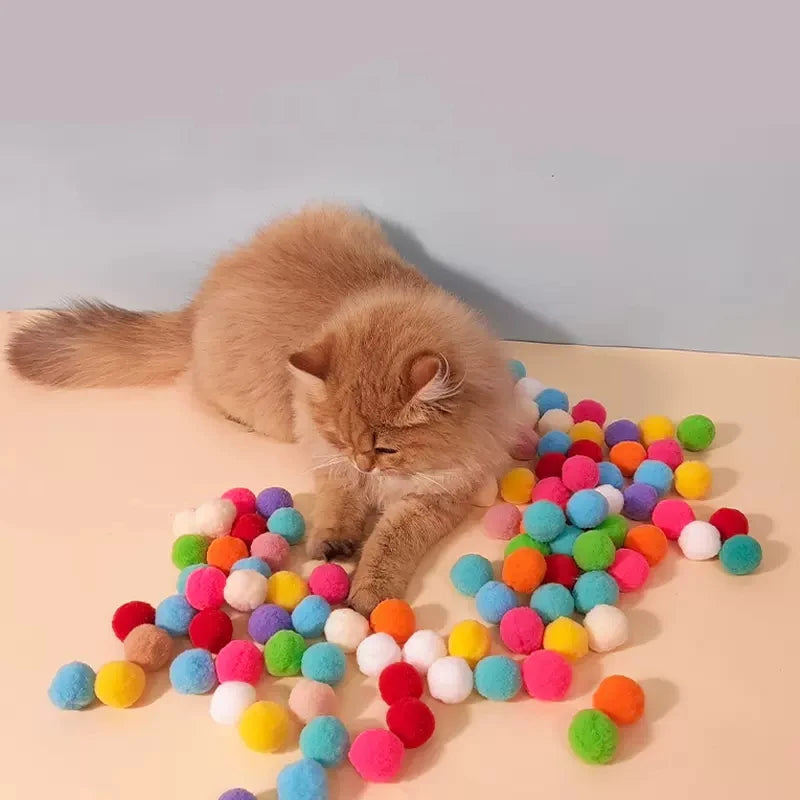 Cat Toys Interactive Launch Training Creative Kittens Mini Pompoms