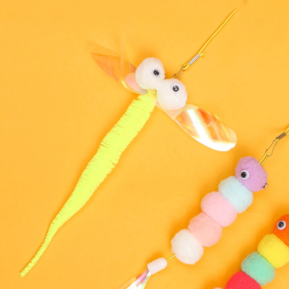 1PC Cat Hanging Cat Toy Hanging Door Elastic Rope Cat Stick Feather