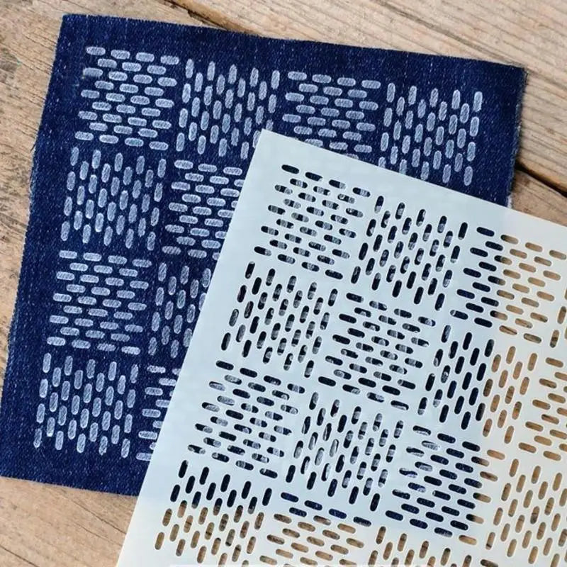 9/32Pcs Sashiko Embroidery Template DIY Geometric Patchwork Stencil