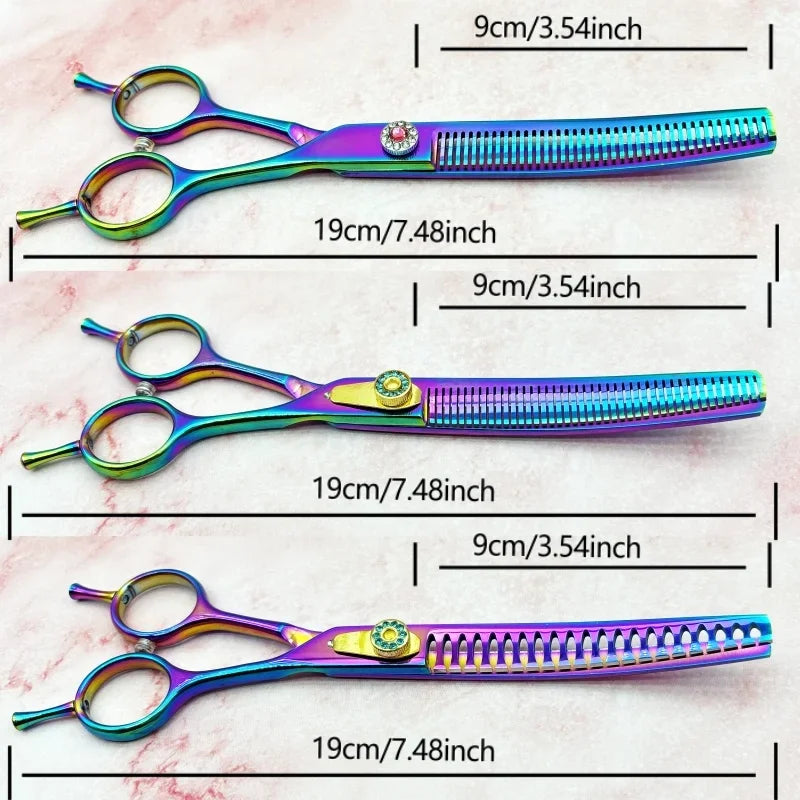 7 inch Dog Hair Trimming Scissors,Pet Grooming Curved Scissors ,Dog