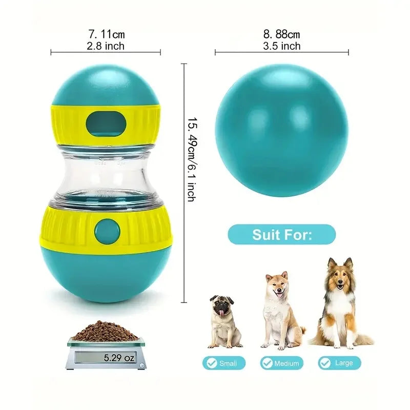 Interactive dog snack dispenser toy, suitable for all types of slow