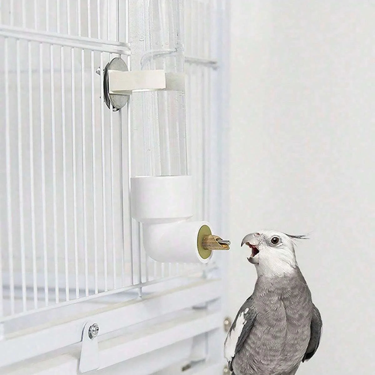 1pc-Parrot water dispenser, water bottle, hanging automatic feeder