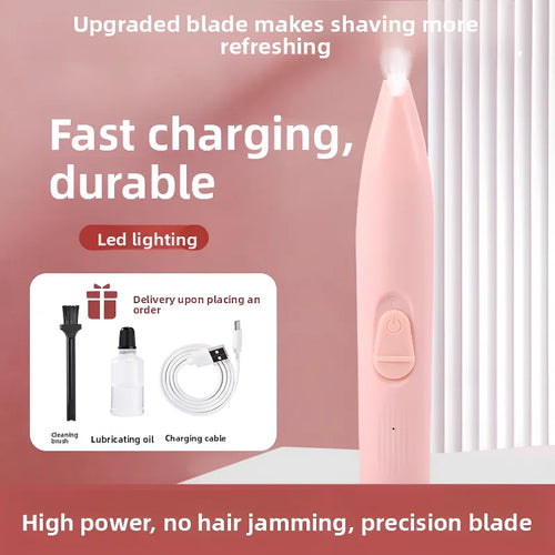 Pet electric clipper, pet foot hair trimmer, 360 ° pet hair trimmer,