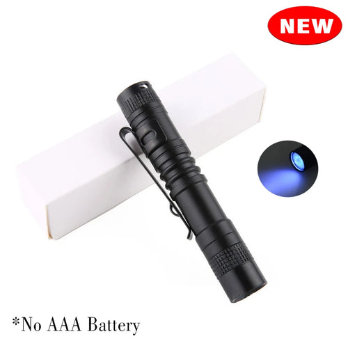 1/2PCS UV Flashlight 395nm Ultraviolet Torch With Pen Clip Portable
