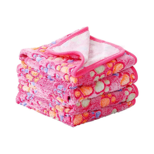 Dog Bed Mat Blanket Soft Fluffy Pet Blanket Cute Paws/Elephant Pattern