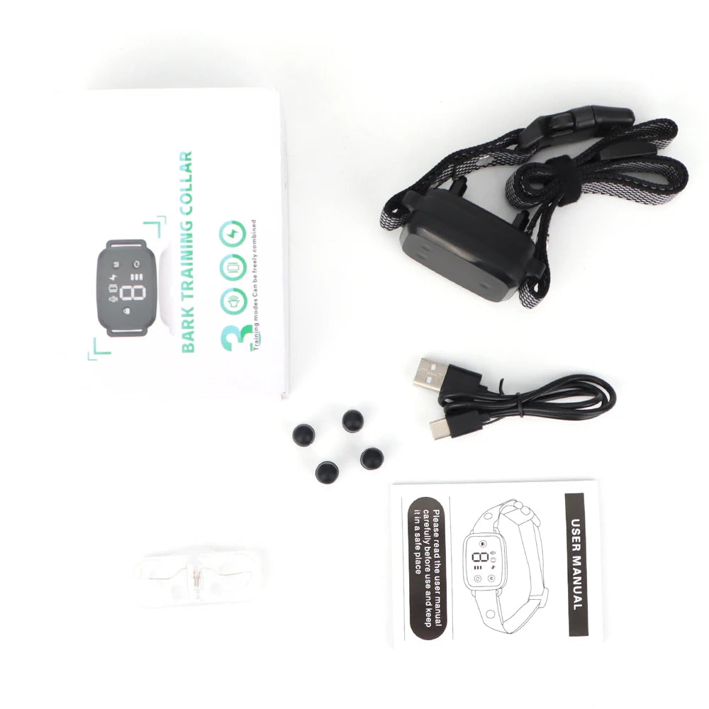Smart Automatic Anti Barking Dog Collar HD Digital Display IP67