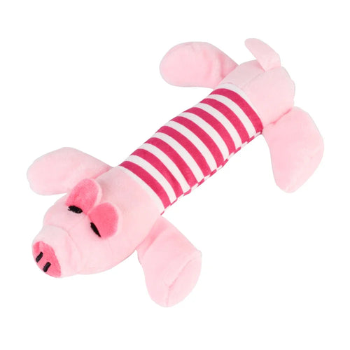 Pig Elephant Design Durable Interactive Dog Toy - Squeaky Chew Toy for