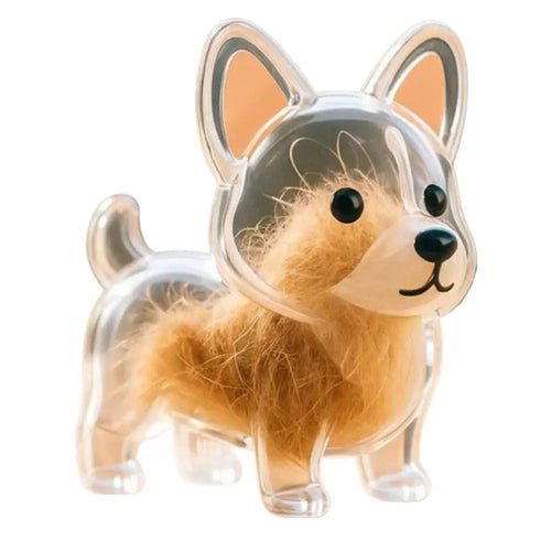 Clear Pet Hair Keychain Cute Dog Fur Keepsake Holder Creative