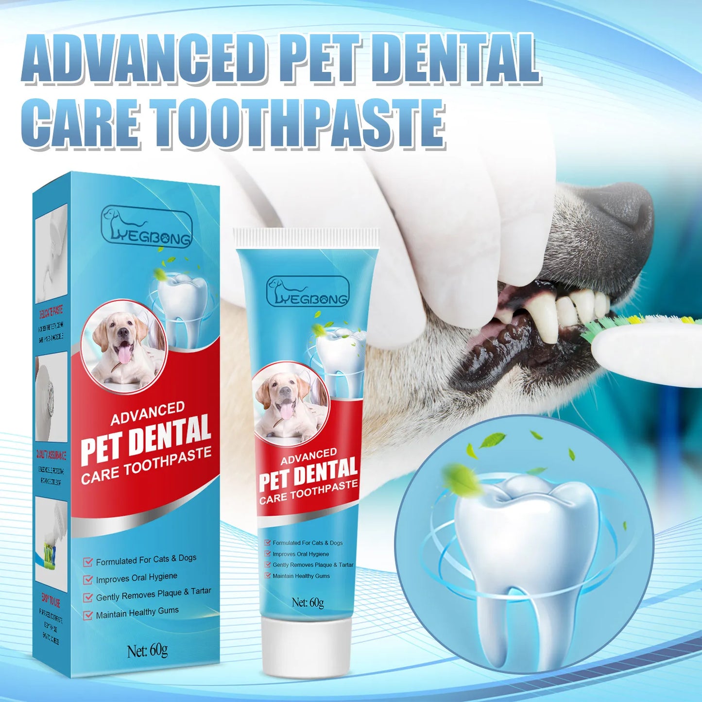 Pet Oral Care Toothpaste Dog Fresh Breath Mouth Deodorant Tartar
