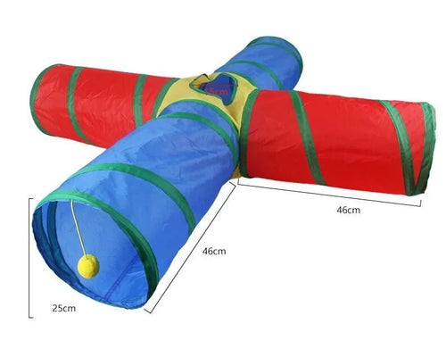 Hot Foldable Cat Tunnel Tube Interactive Fun Kitty Training Toy
