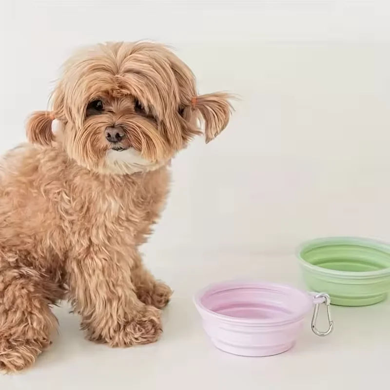 Foldable Silicone Dog Bowl Pet Outdoor Travel Portable Folding Cat