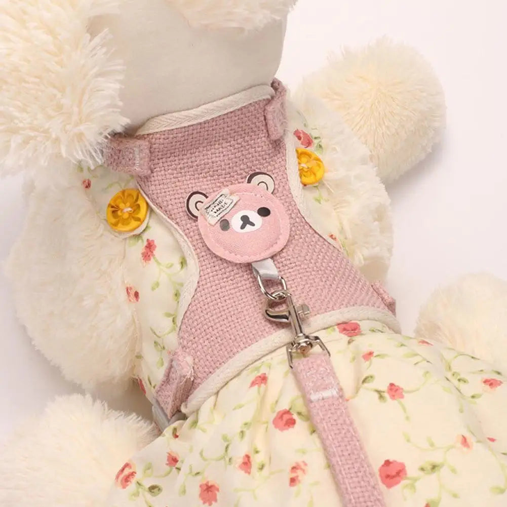 Lovely Small Pet Vest Chest Strap Dog Leash Traction Rope Walking Dog