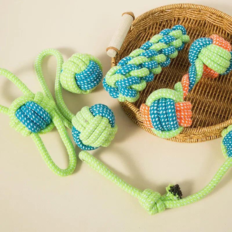 4pcs/7pcs Dog Chew Toy Bite Resistant Rope Knot Cats Dogs to Relieve