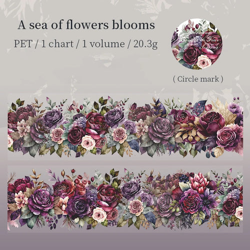 200cm/Roll PET Tape Flowers Four Seasons Series Plant Landscaping