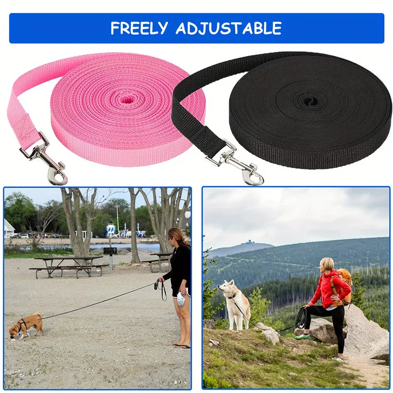 Nylon Extra Long Pet Leash Durable Dog Lead For Dog Recall Training