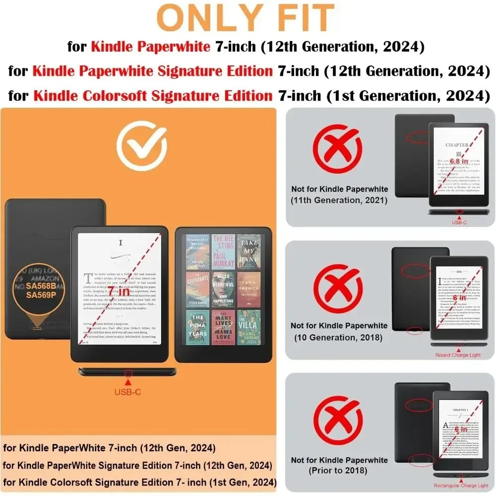 3PCS PET Soft Film Screen Protector For Kindle Paperwhite 2024 12th