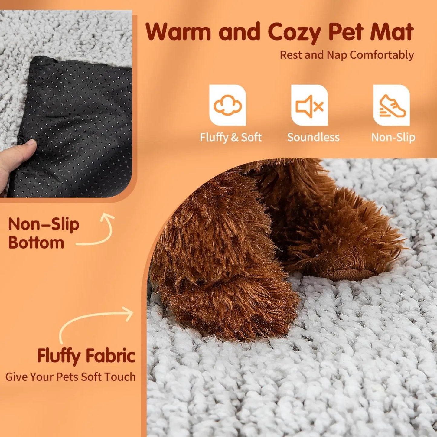 Self-Heating Pet Mat, Super Soft Aluminum Film Dog Mattress For