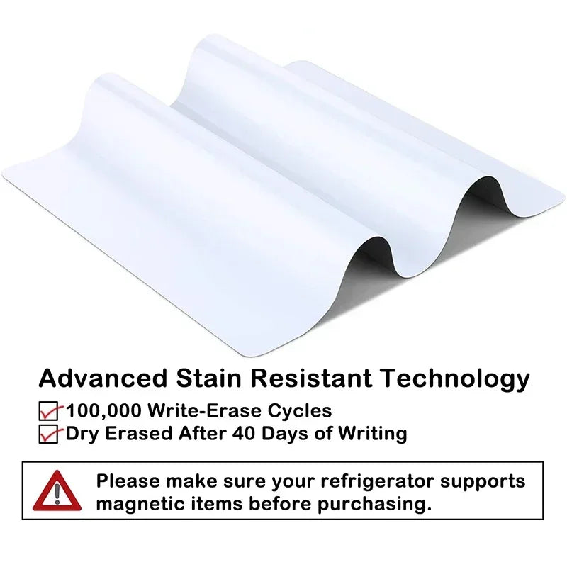 A2 Size Magnetic Whiteboard Dry Erase White Board for Fridge, (23.6" X