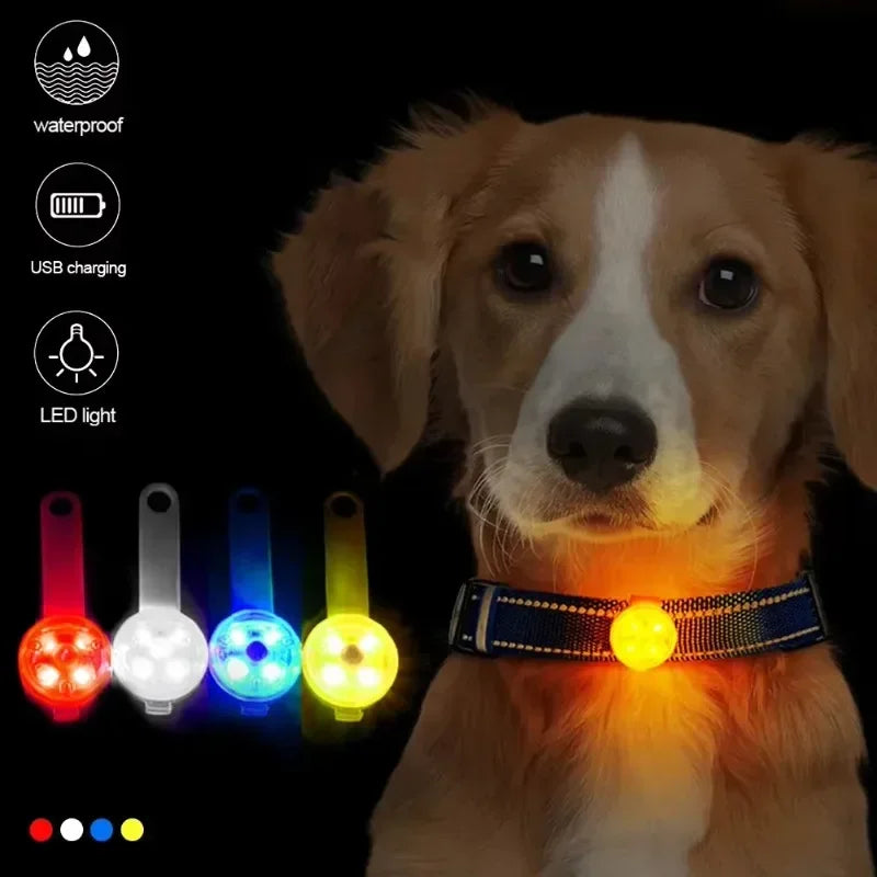 LED Pet Tracking Luminous Pendant Bright Ligh Dogs Collars Dog Wear