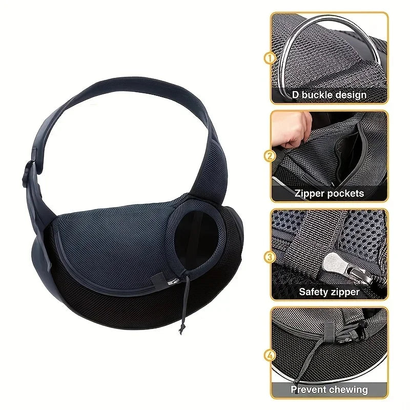 1Pc Dog out backpack,Dog Sling Carrier Breathable Mesh Travel