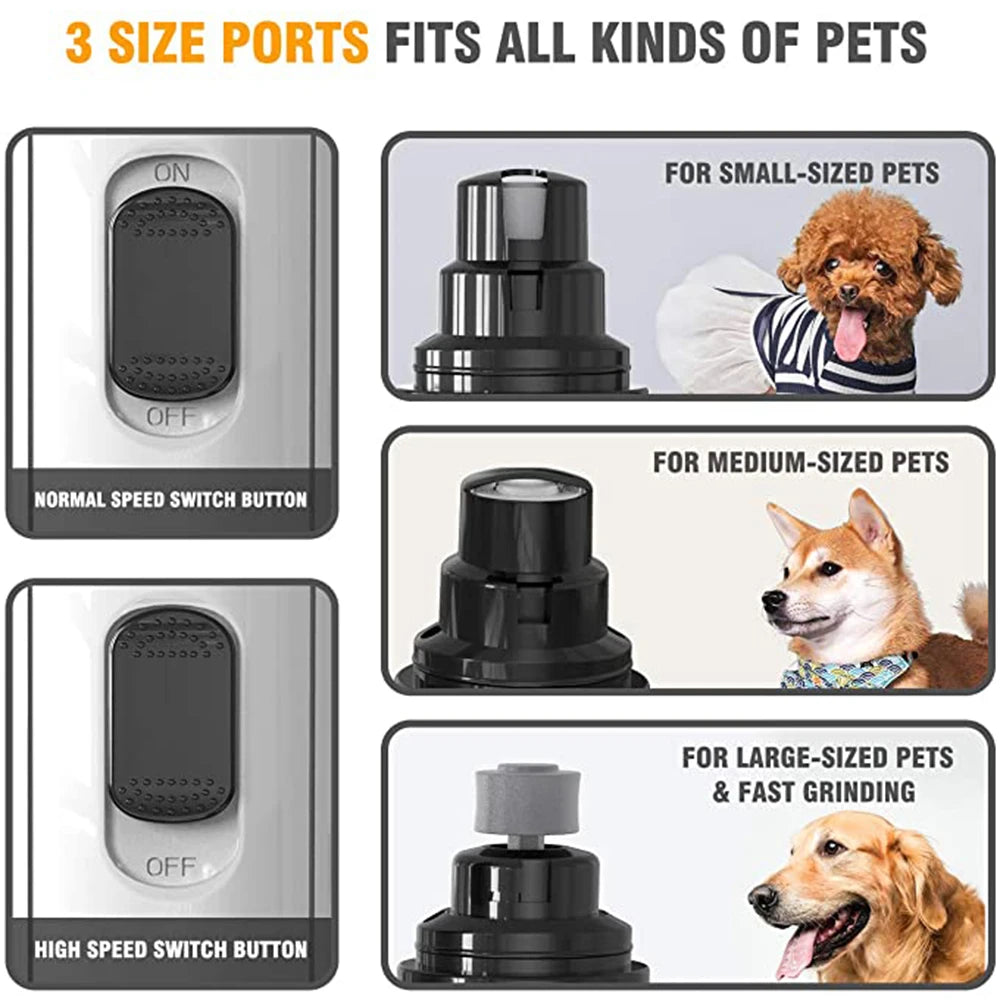 Electric Pet Nail Clipper USB Charging Dog Nail Grinder Portable Puppy