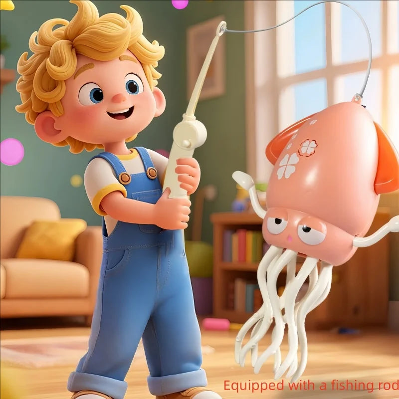 New and unique magical dancing octopus electric squid sensing and