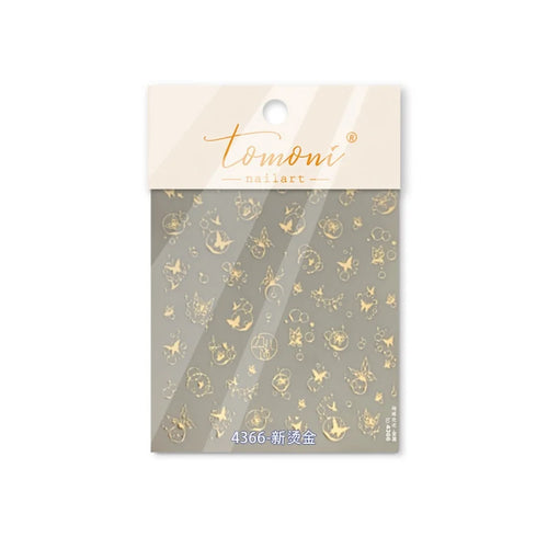 5D embossed nail art sticker high quality Christmas series nail