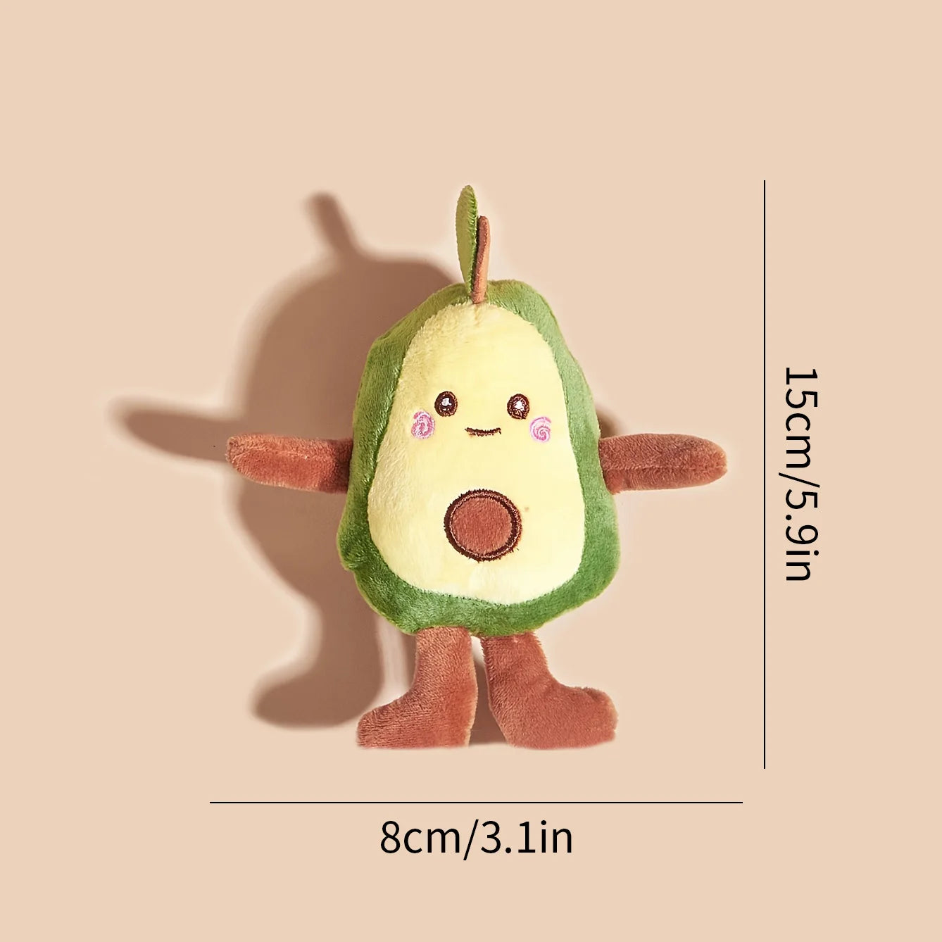 1 cartoon avocado shaped pet plush toy for dogs to interact and play