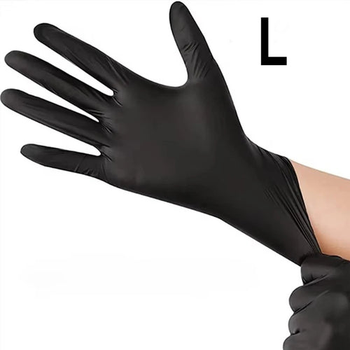 30/60/100PCS Disposable Black Nitrile Gloves Black Nitrile Gloves