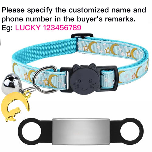 Customized Cute Glow Cat Collar Free Engraved Puppy Kitten Anti-lost