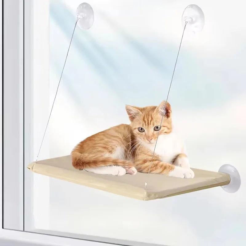 Ultra Soft Cat Window Hammock Bed Securely Mounted Space Saving Cat